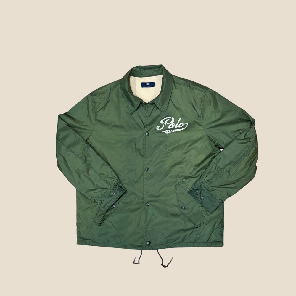 Polo Ralph Lauren Mens Green NYC Graphic Coaches Jacket XL 4700411540